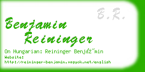 benjamin reininger business card